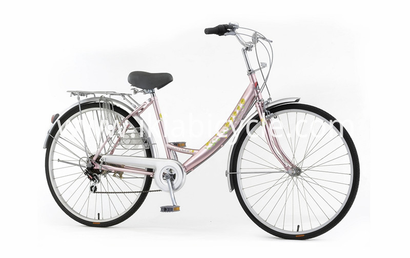 24 Inch City Bike with Basket and Light
