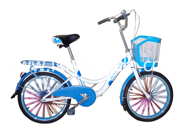 Lady Bicycle with Steel Basket
