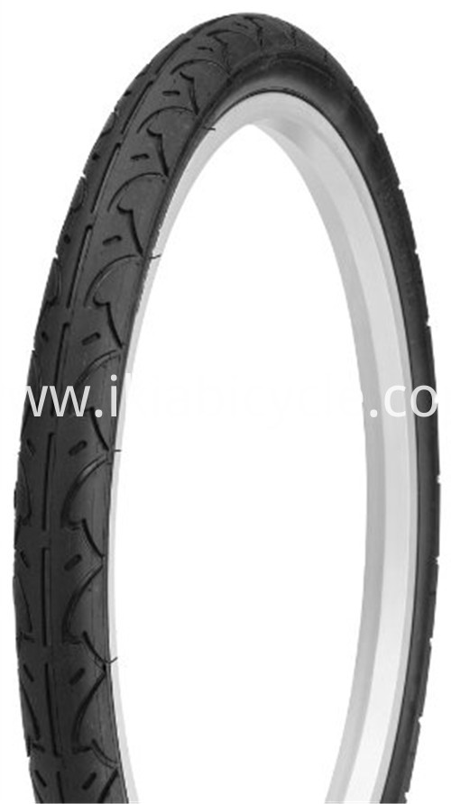 Black Rubber Bike Tire with Kinds Flowers