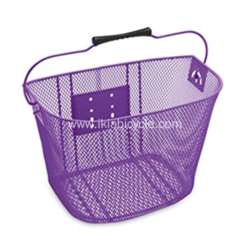 Metal Black Stainless Steel Antirust Bike Basket